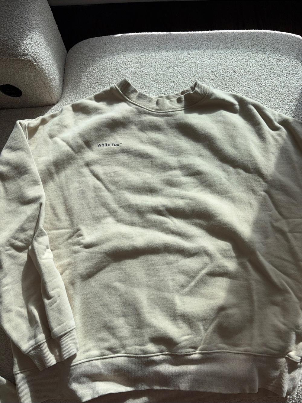 White Fox Cream Crewneck Sweatshirt